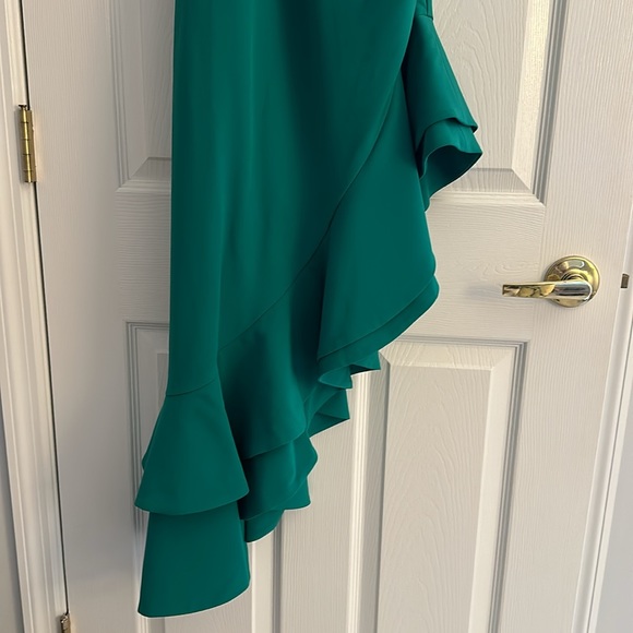 REVOLVE x Lovers + Friends Evergreen Ruffled Gown in Jewel Green - Picture 8 of 12